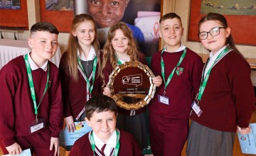 Debate winners from Bunscoil Mhic Reachtain, Belfast