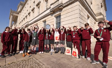 Bunscoil Mhic Reachtain, winners of the 2025 Concern Primary Debates in NI