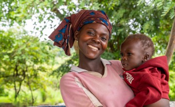 Mother-of-two Bernadette with her two-year-old son David.