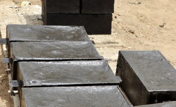 Brick moulds for the plumpy'nut recycling initiative. Photo: Concern Worldwide Chad.