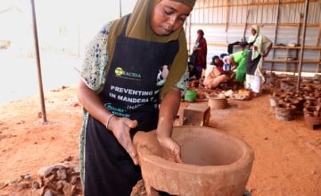 Fuel-Efficient Stoves Linear Training held in Mandera East, Kenya. Photo: Ahmed Shakur/RACIDA.