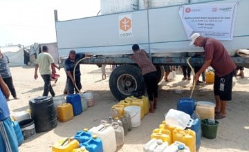 Water distribution in Gaza