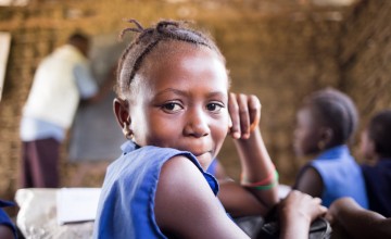 Class 4 student at SLMB Massaba Primary School, Kinuke Barina, Tonkolili, Sierra Leone. Photo: Michael Duff.
