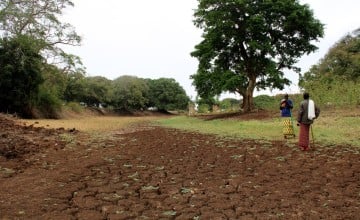 Dry river bed in Odole Community, Tana River, Kenya. Photo: Charlotte Woellwarth/Concern Worldwide.