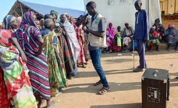 CEN Community Correspondent airing messages. Photo: CEN.