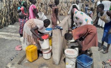 A Concern borehole at a site for displaced people in Roriark, South Sudan where more support is needed. Photo: Concern Worldwide