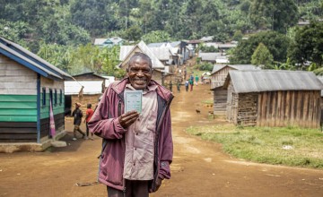 Paul is an active member of a VSLA in Masisi. He is receiving training in economic recovery and resilience, supported by the EAST programme. Photo: Concern Worldwide.