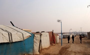 A displacement camp in Syria