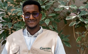 Bihi Omar Wehlie, Concern Health and Nutrition Programme Officer in Banadir hospital, Mogadishu. Bihi supports health and nutrition programming for vulnerable people, through fixed sites and mobile clinics. Concern currently supports different health facilities across different regions in Somalia. Photo: Eugene Ikua/Concern Worldwide