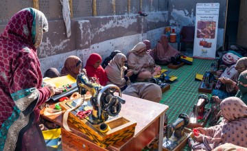 Leather bag vocational training, Charsadda, Pakistan. Photo: Concern Worldwide.