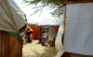 A displacement camp in Daynile District, Mogadishu. Photo: Adnan Mohamed/Concern Worldwide.