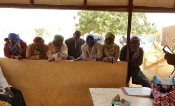 Community Health Volunteers congregate in Affala village, Niger. Photo: Ciara Hogan/Concern Worldwide.