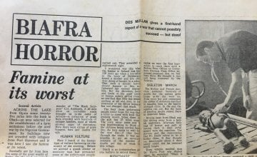 A news report from Des Mullan who twice visited Biafra to report on the crisis for the Evening Herald and the Irish Independent