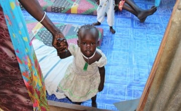 10 month old *Axlam inside Concern’s TFSC in Juba. Photo: Kristin Myers  *Name changed for security reasons