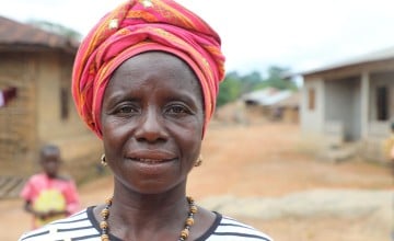 Yadema Koroma lives in Makelfa village in Tonkolili. Photographer: Jennifer Nolan