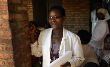 Orene Nahimana, Vice Head of Burara Health Centre, says she sometimes sees 10 cases of pneumonia in a month in this clinic alone. Photo: Chris de Bode