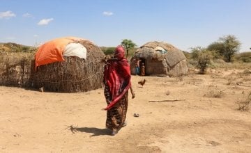 Khayro Ali shares her traditional tukul home with her husband Ishmael and their four children in Filtu, Somali Region, Ethiopia. Photo: Jennifer Nolan/ Concern Worldwide