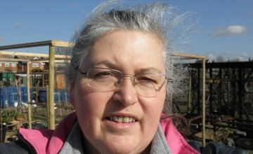Linda Gruchy has an allotment in a village in Essex