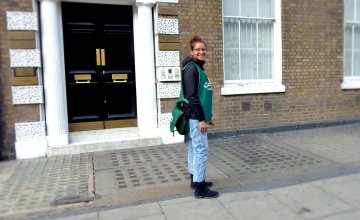 Concern Street Fundraiser Joanna in Baker Street, London. Photo: Lucy Bloxham