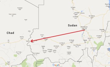 A map of Sudan.