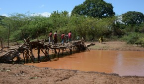Footbridge constructed by the community in Tana River. Photo: Concern Worldwide
