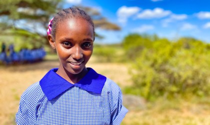 13-year-old Hawo in Kalacha Nomadic Girls School, Kenya. Photo: Jennifer Nolan