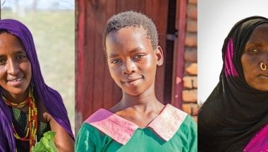 Pictured are Sori Gollo from Kenya, Grace from Malawi and Hdidja* from Chad.