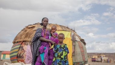 Lokaale Lorubun (24) and her 9-month-old son Loonkwo live in Dakhaye village, Kenya.