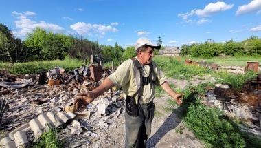 Mikola&#039;s home in a small village in Ukraine has been destroyed.