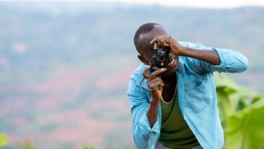 Celestin taking a photo 