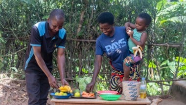 family eating a meal 