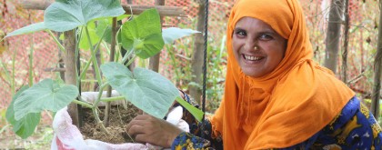 Senowara’s sack garden is a true source of joy. Photo: Concern Worldwide