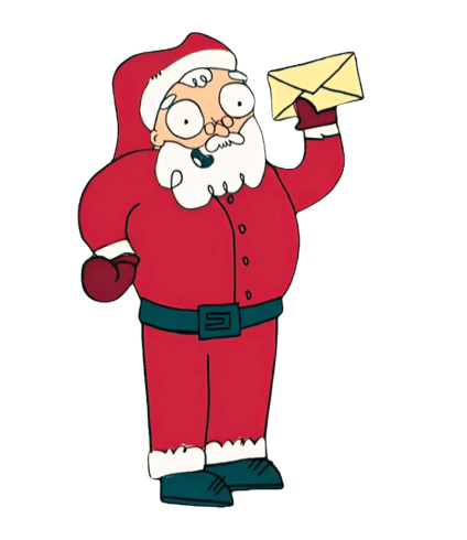 Santa with letter