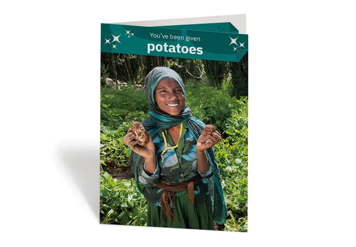 Merema can now grow potatoes in Ethiopia, thanks to Concern. Photo: Kieran McConville / Concern Worldwide Merema can now grow potatoes in Ethiopia, thanks to Concern. Photo: Kieran McConville / Concern Worldwide