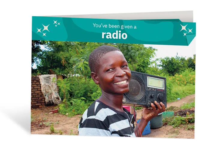 Grace with her radio at home in Malawi. She uses it to keep up to date with the world – and entertain her friends and family too! Photo: Jason Kennedy / Concern Worldwide Grace with her radio at home in Malawi. She uses it to keep up to date with the world – and entertain her friends and family too! Photo: Jason Kennedy / Concern Worldwide