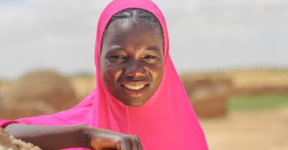 Souley Mai Daoua (17) is a member of the 'Mama Lumiere' mothers group in Niger. Photo: Jennifer Nolan/Concern Worldwide.