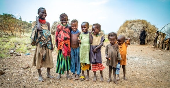 Seven friends from the village of Locheredome, Turkana, Nothern Kenya. Photo: Gavin Douglas