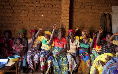 SILK group near Mabayi, Cibitoke. Jeanne D’Arc Niyingabiye is a beneficiary of the Graduation Programme, and a member of this group. Throught the support of this programme Jeanne can send her three children to school. Burundi. Photo: Abbie Trayler-Smith/Concern Worldwide