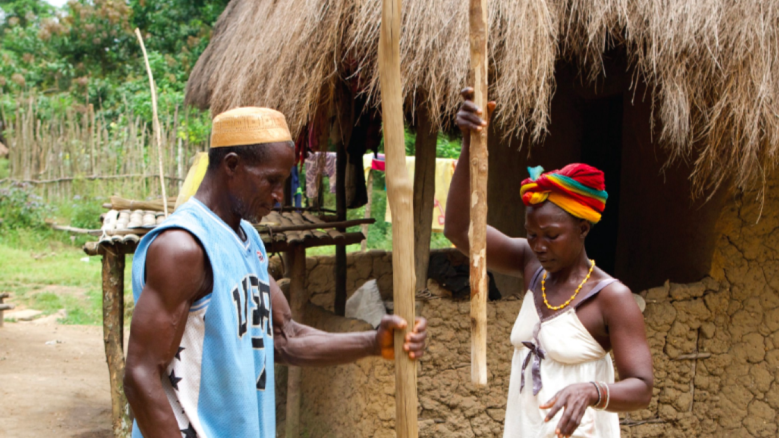Ibrahim Koroma and his wife Gbassy work together in Sierra Leone. Photo: Concern Worldwide