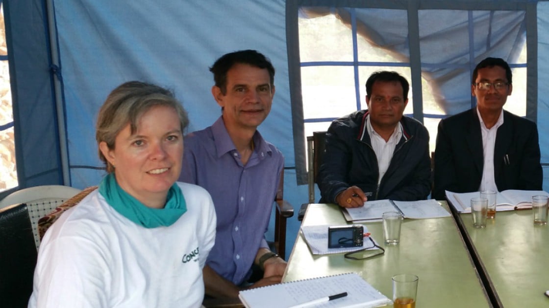 Concern aid worker Anne Marie McCarthy in Nepal