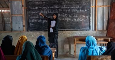 Students attending classes at Jalaqsan School, Somalia. (Photo: Mustafa Saeed/Concern Worldwide)