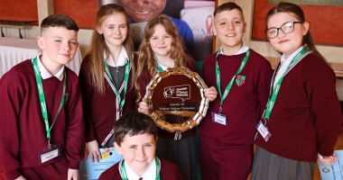 Debate winners from Bunscoil Mhic Reachtain, Belfast