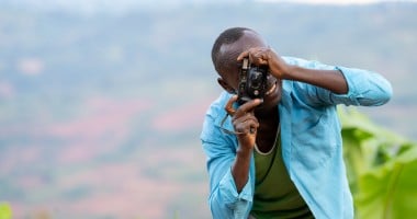 Celestin taking a photo 