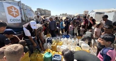 Water distribution in Gaza