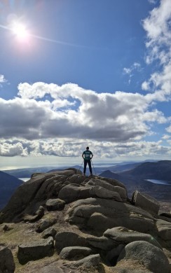 Hiker taking part in The Mournes Seven Sevens Challenge 9 August 2025