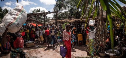 The central market of the town of Manono, Tanganyika Province. 