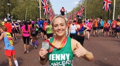 Jenny Flynn running the London Marathon for Concern Worldwide