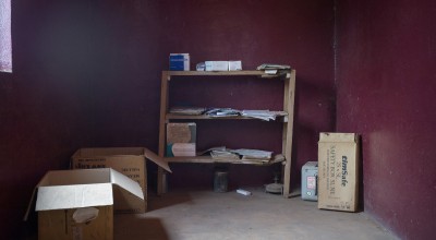 The pharmacy at Pama Health Facility is almost empty. The only medication that remains - a full box of tablets for treating malaria (Artemether 20mg) - is out of date. Photo: Chris de Bode / CAR