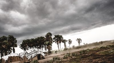 A storm strikes on the island of Buthony, Unity State, South Sudan. The country’s problems with hunger due to prolonged conflict and displacement are exacerbated by severe recurring droughts and extreme rainy seasons. Photo: Welthungerhilfe/Andy Spyra, 2017