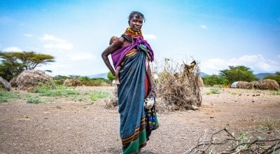 Atiir collects firewood every day in northern Kenyato make money. Drought has made it her only means of survival. Photo: Gavin Douglas 